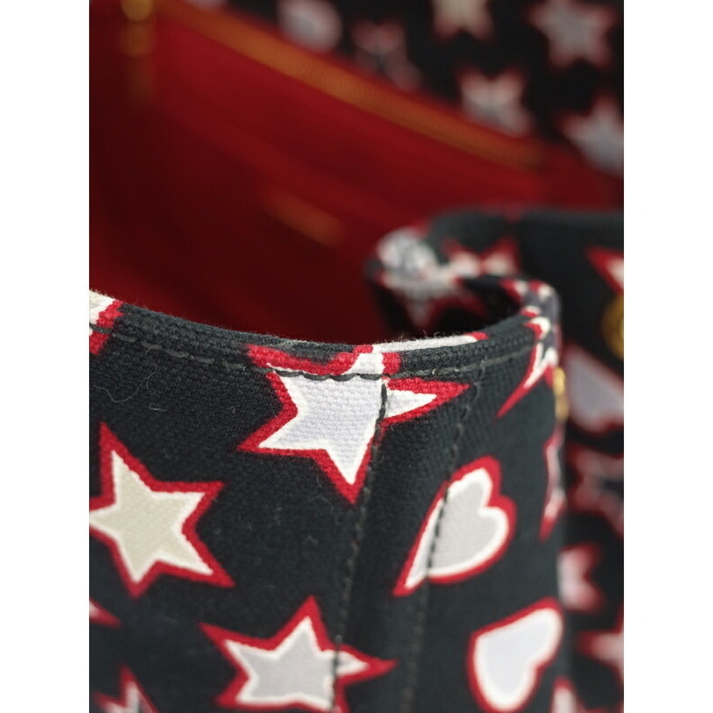 PRADA Star Heart Canapa Tote Bag - Picture 6 of 9